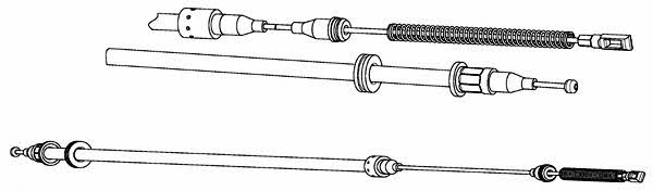 CEF OP02164 Parking brake cable left OP02164: Buy near me in Poland at 2407.PL - Good price!