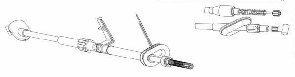CEF OP02204 Parking brake cable left OP02204: Buy near me in Poland at 2407.PL - Good price!