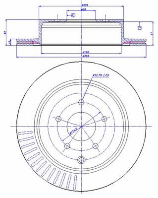 Car 142.1333 Rear ventilated brake disc 1421333: Buy near me in Poland at 2407.PL - Good price!