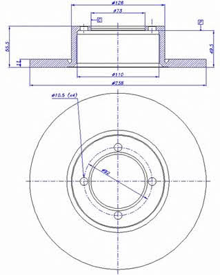 Car 142.500 Unventilated front brake disc 142500: Buy near me in Poland at 2407.PL - Good price!