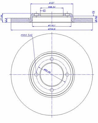 Car 142.256 Unventilated front brake disc 142256: Buy near me in Poland at 2407.PL - Good price!