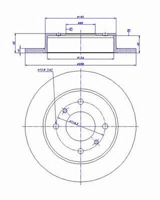 Car 142.872 Rear brake disc, non-ventilated 142872: Buy near me in Poland at 2407.PL - Good price!