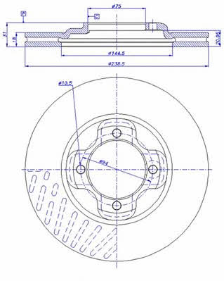 Car 142.933 Brake disc 142933: Buy near me at 2407.PL in Poland at an Affordable price!