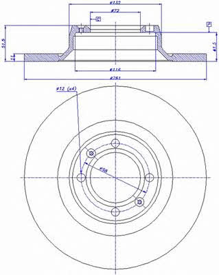 Car 142.080 Unventilated front brake disc 142080: Buy near me in Poland at 2407.PL - Good price!