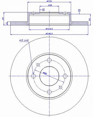 Car 142.008 Brake disc 142008: Buy near me in Poland at 2407.PL - Good price!