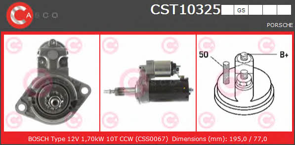 Casco CST10325GS Стартер CST10325GS: Отличная цена - Купить в Польше на 2407.PL!