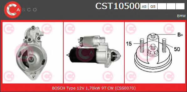 Casco CST10500AS Стартер CST10500AS: Отличная цена - Купить в Польше на 2407.PL!
