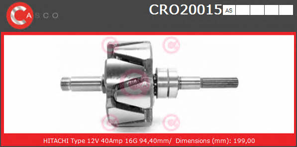Casco CRO20015AS Ротор генератора CRO20015AS: Отличная цена - Купить в Польше на 2407.PL!