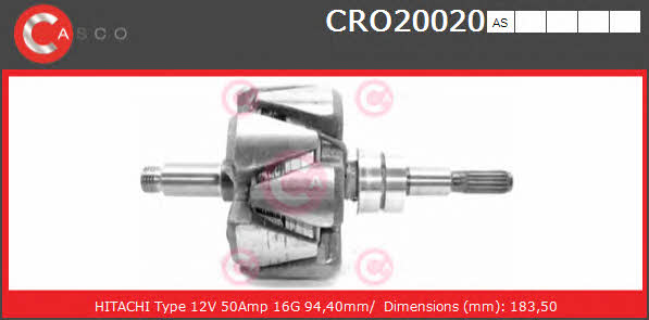 Casco CRO20020AS Wirnik alternatora CRO20020AS: Dobra cena w Polsce na 2407.PL - Kup Teraz!