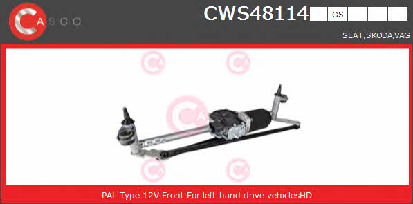 Casco CWS48114GS Window Wiper System CWS48114GS: Buy near me in Poland at 2407.PL - Good price!