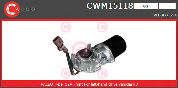 Casco CWM15118GS Мотор стеклоочистителя CWM15118GS: Отличная цена - Купить в Польше на 2407.PL!