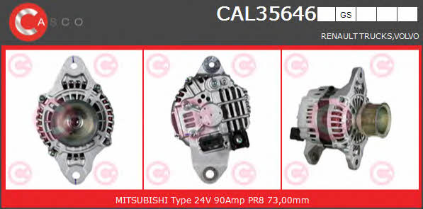 Casco CAL35646GS Alternator CAL35646GS: Buy near me in Poland at 2407.PL - Good price!