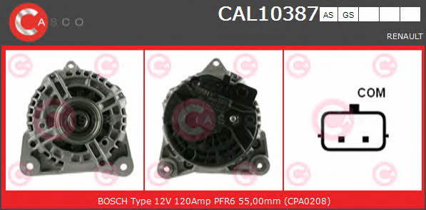 Casco CAL10387AS Alternator CAL10387AS: Buy near me in Poland at 2407.PL - Good price!