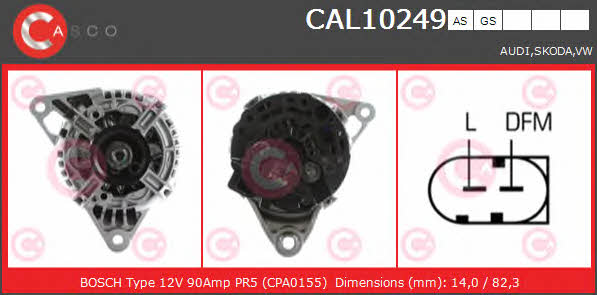Casco CAL10249AS Alternator CAL10249AS: Buy near me in Poland at 2407.PL - Good price!