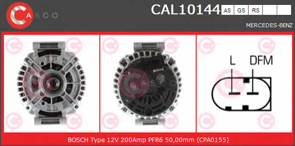 Casco CAL10144AS Alternator CAL10144AS: Buy near me in Poland at 2407.PL - Good price!