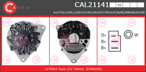 Casco CAL21141GS Генератор CAL21141GS: Отличная цена - Купить в Польше на 2407.PL!