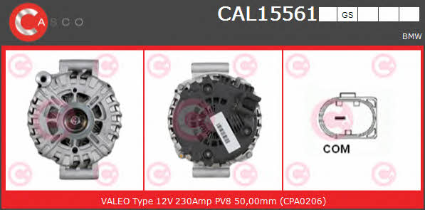 Casco CAL15561GS Alternator CAL15561GS: Buy near me in Poland at 2407.PL - Good price!