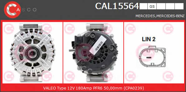 Casco CAL15564GS Alternator CAL15564GS: Buy near me in Poland at 2407.PL - Good price!