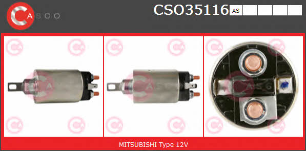 Casco CSO35116AS Solenoid switch, starter CSO35116AS: Buy near me at 2407.PL in Poland at an Affordable price!