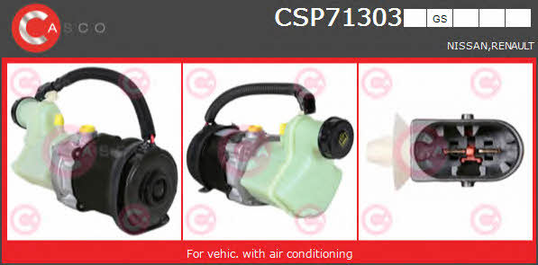 Casco CSP71303GS Насос гідропідсилювача керма CSP71303GS: Приваблива ціна - Купити у Польщі на 2407.PL!