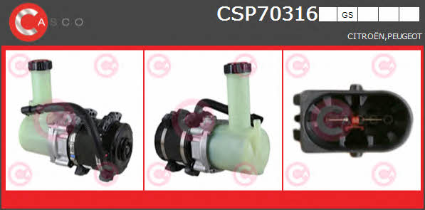Casco CSP70316GS Hydraulic Pump, steering system CSP70316GS: Buy near me in Poland at 2407.PL - Good price!
