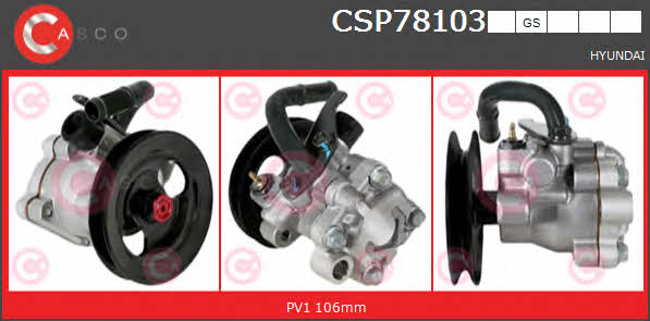 Casco CSP78103GS Hydraulic Pump, steering system CSP78103GS: Buy near me in Poland at 2407.PL - Good price!