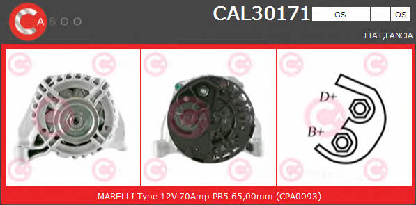 Casco CAL30171OS Alternator CAL30171OS: Buy near me in Poland at 2407.PL - Good price!