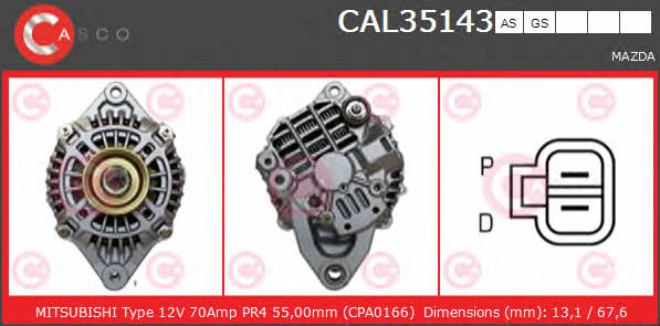 Casco CAL35143GS Генератор CAL35143GS: Отличная цена - Купить в Польше на 2407.PL!