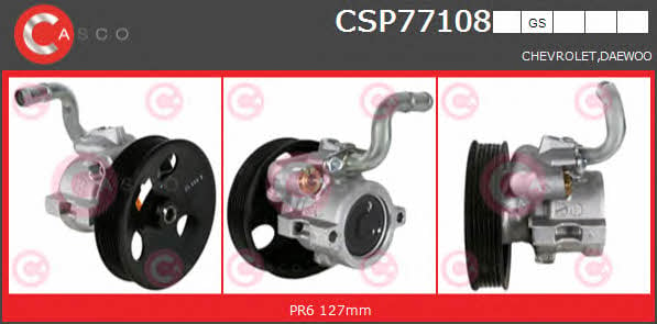 Casco CSP77108GS Hydraulic Pump, steering system CSP77108GS: Buy near me in Poland at 2407.PL - Good price!