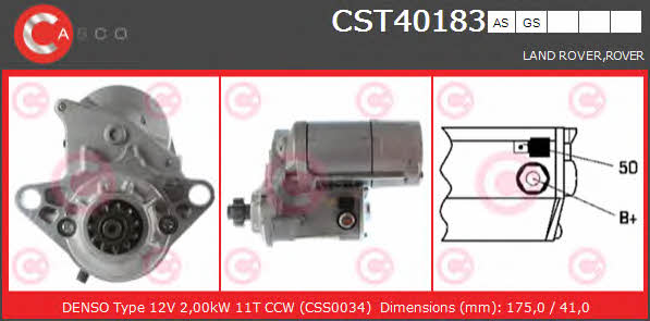 Casco CST40183GS Стартер CST40183GS: Отличная цена - Купить в Польше на 2407.PL!