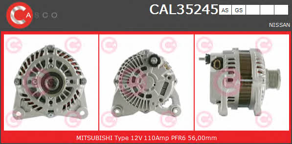 Casco CAL35245GS Alternator CAL35245GS: Buy near me in Poland at 2407.PL - Good price!