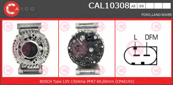 Casco CAL10308AS Alternator CAL10308AS: Buy near me in Poland at 2407.PL - Good price!