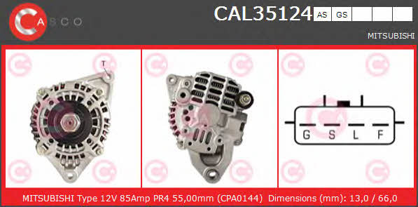Casco CAL35124GS Генератор CAL35124GS: Отличная цена - Купить в Польше на 2407.PL!