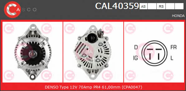 Casco CAL40359AS Alternator CAL40359AS: Buy near me in Poland at 2407.PL - Good price!