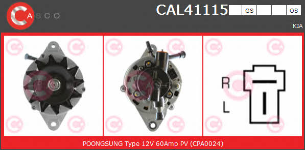 Casco CAL41115OS Alternator CAL41115OS: Buy near me in Poland at 2407.PL - Good price!