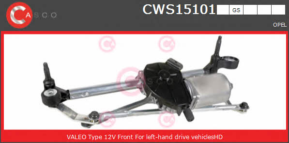 Casco CWS15101GS Window Wiper System CWS15101GS: Buy near me in Poland at 2407.PL - Good price!