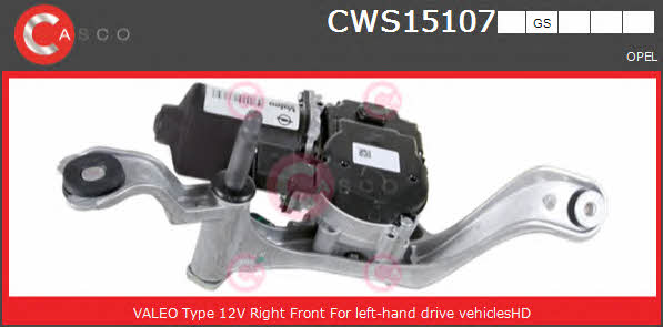Casco CWS15107GS Window Wiper System CWS15107GS: Buy near me in Poland at 2407.PL - Good price!