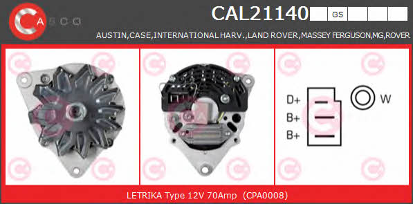 Casco CAL21140GS Alternator CAL21140GS: Dobra cena w Polsce na 2407.PL - Kup Teraz!