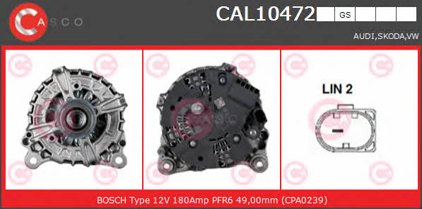 Casco CAL10472GS Alternator CAL10472GS: Buy near me at 2407.PL in Poland at an Affordable price!