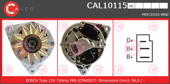 Casco CAL10115AS Alternator CAL10115AS: Dobra cena w Polsce na 2407.PL - Kup Teraz!