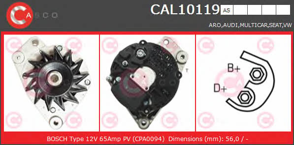 Casco CAL10119AS Alternator CAL10119AS: Buy near me in Poland at 2407.PL - Good price!