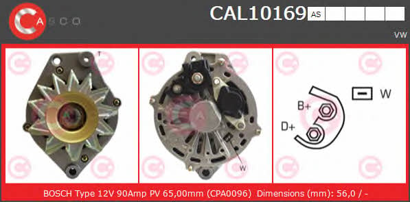 Casco CAL10169AS Alternator CAL10169AS: Buy near me at 2407.PL in Poland at an Affordable price!