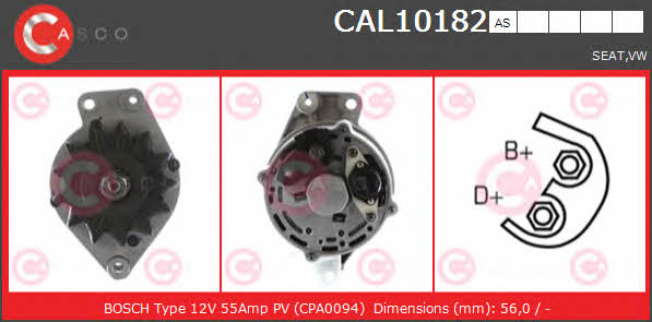 Casco CAL10182AS Alternator CAL10182AS: Buy near me in Poland at 2407.PL - Good price!