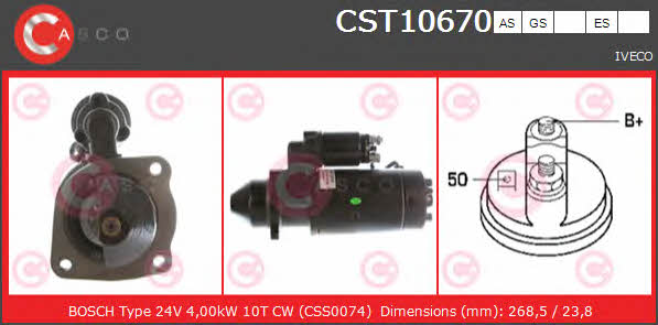 Casco CST10670ES Anlasser CST10670ES: Kaufen Sie zu einem guten Preis in Polen bei 2407.PL!