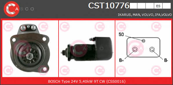 Casco CST10776ES Стартер CST10776ES: Отличная цена - Купить в Польше на 2407.PL!