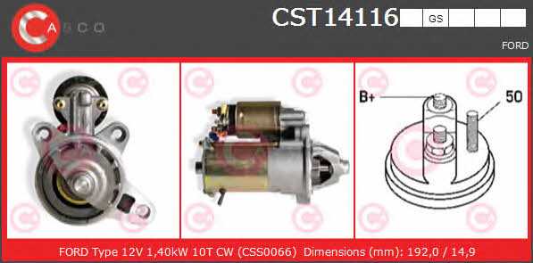 Casco CST14116GS Starter CST14116GS: Buy near me in Poland at 2407.PL - Good price!