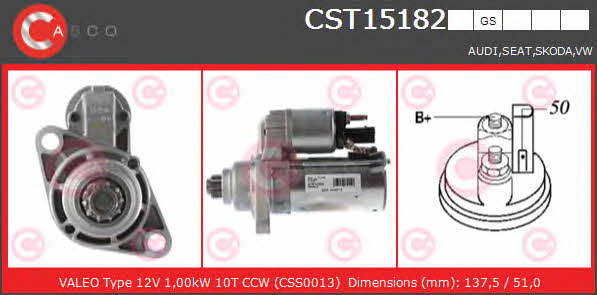 Casco CST15182GS Стартер CST15182GS: Отличная цена - Купить в Польше на 2407.PL!