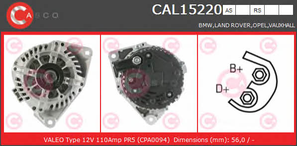 Casco CAL15220RS Alternator CAL15220RS: Buy near me in Poland at 2407.PL - Good price!