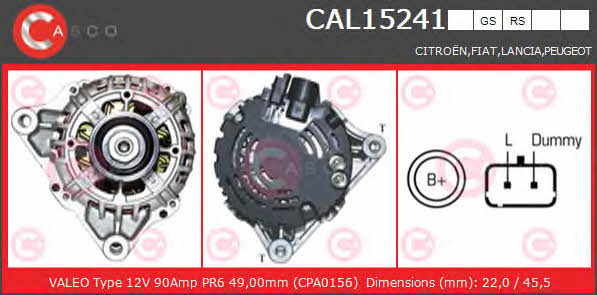 Casco CAL15241GS Alternator CAL15241GS: Buy near me at 2407.PL in Poland at an Affordable price!