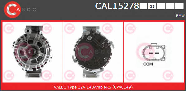 Casco CAL15278GS Alternator CAL15278GS: Buy near me in Poland at 2407.PL - Good price!